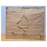 Very Nice Framed Vintage Shoreline Landscape Watercolor Painting