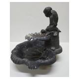 Cast Metal Fountain with Cherub / Angel