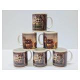 Brand New in Box Set of 6 TERRY REDLIN Coffee Mugs