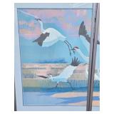 Excellent 2-Section Framed Signed Diptych Print - "Pathfinders"