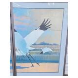 Excellent 2-Section Framed Signed Diptych Print - "Pathfinders"