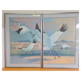 Excellent 2-Section Framed Signed Diptych Print - "Pathfinders"