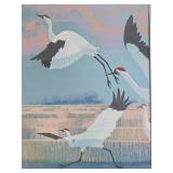 Excellent 2-Section Framed Signed Diptych Print - "Pathfinders"