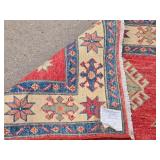 Hand Knotted Vintage Kazak Design Wood Pile Rug