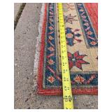 Hand Knotted Vintage Kazak Design Wood Pile Rug