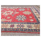 Hand Knotted Vintage Kazak Design Wood Pile Rug
