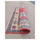 Hand Knotted Vintage Kazak Design Wood Pile Rug