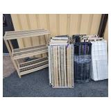 Large Group of Complete 4 & 5-Tier Plastic Utility Shelves