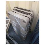 Large Group of Complete 4 & 5-Tier Plastic Utility Shelves