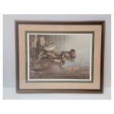 Framed signed Numbered Wildlife Print w/Ducks