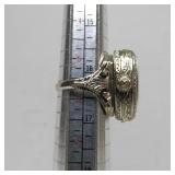 Vintage Deco Genuine 14K White Gold Hafis Swiss Made Ring Watch