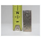 Ornate Antique Etched Sterling Silver Match Holder