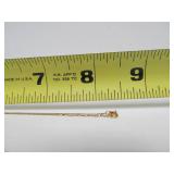 14K Solid Gold Necklace w/Pearl & Small Diamond