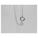 10K White Gold Necklace w/Tanzanite & 10K Gold Pendant