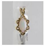 14K Gold & Opal Pendant