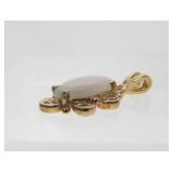 14K Gold & Opal Pendant