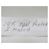 14K Gold & Opal Pendant