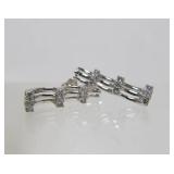 14K White Gold & Diamond Earrings