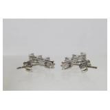 14K White Gold & Diamond Earrings