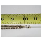 Long Vintage Sterling Silver Round Beaded Necklace