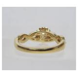 14K Gold & 1 Carat (Lab Created) FVS1 Diamond Wedding Ring & Band Set