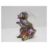 Smaller 3" Vintage MURANO Handmade Millefiori Glass Rabbit Sculpture