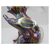 Smaller 3" Vintage MURANO Handmade Millefiori Glass Rabbit Sculpture