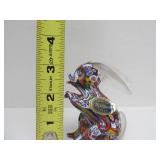 Smaller 3" Vintage MURANO Handmade Millefiori Glass Rabbit Sculpture