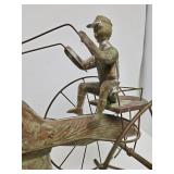 Fantastic Large Vintage Horse & Driver "Sulky" Racing Weathervane