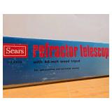 Unused Vintage Sears Refractor Telescope