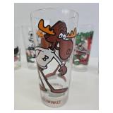 Set of 5 Vintage Looney Toons Character Glasses