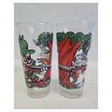 Set of 5 Vintage Looney Toons Character Glasses