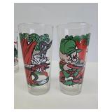 Set of 5 Vintage Looney Toons Character Glasses