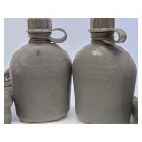 Pair of Vintage Vietnam War Canteens w/Canvas Holders
