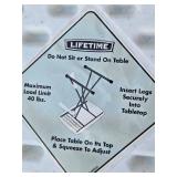 Lot of 4 Smaller Size LIFETIME White Plastic Utility Tables