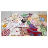 Great Estate Lot of Vintage Handmade Doilies Linens etc