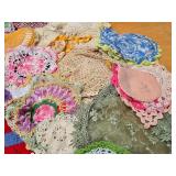 Great Estate Lot of Vintage Handmade Doilies Linens etc