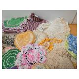 Great Estate Lot of Vintage Handmade Doilies Linens etc
