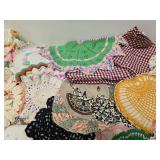 Great Estate Lot of Vintage Handmade Doilies Linens etc