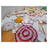Great Estate Lot of Vintage Handmade Doilies Linens etc
