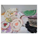 Great Estate Lot of Vintage Handmade Doilies Linens etc