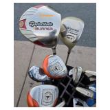 Nice Set of Golf Clubs Including Taylor Made Irons & Wood w/ PING Putter