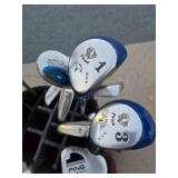 Nice Set of Golf Clubs Including Taylor Made Irons & Wood w/ PING Putter