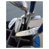 Nice Set of Golf Clubs Including Taylor Made Irons & Wood w/ PING Putter