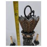 2 Ornate Hanging Metal Chandelier Light Fixtures