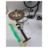 2 Ornate Hanging Metal Chandelier Light Fixtures