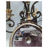 2 Ornate Hanging Metal Chandelier Light Fixtures