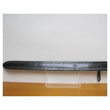 LARGE Stainless Steel Sword w/Wood Handle, Solid Brass Guard, & Leather Sheath - New In Box #2