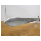 LARGE Stainless Steel Sword w/Wood Handle, Solid Brass Guard, & Leather Sheath - New In Box #6