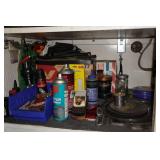 Contents of Cabinet - Primary Wire, Propane Torches, Clamps, Blades